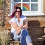 Jo Lawson sitting in the sun