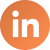 linkedin logo in orange