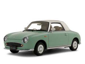 A Nissan Figaro in Emerald Green