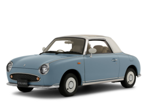 A Nissan Figaro in Lapis Grey