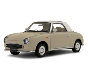 A Nissan Figaro in Topz Mist