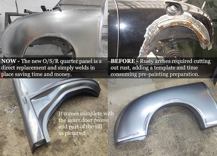 Mini cooper rear quarter panel replacement discount