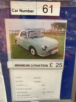 The listing for Ken's Figaro Fergus to participate in the charity fundraising with Sporting Bears