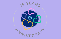 World Kindness Day Logo celebrating 25 Years of efforts