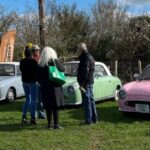 Figaros and owners parked up in the sun at Little Fant Farm