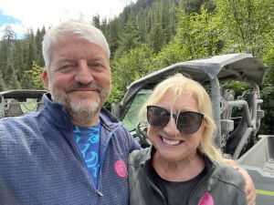 Colin and Julie standing together