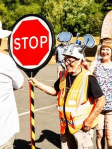 Pete looking after the parking at the event