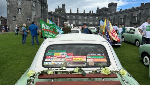 flags on the Figaro at the Ireland Rally