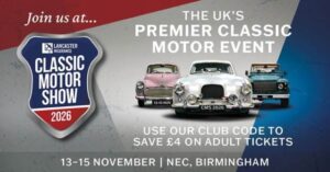 Promotional advert for NEC Classic Motor Show