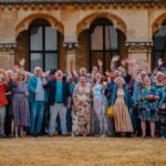 Members gather at the rear of the hall ahead of the gala dinner